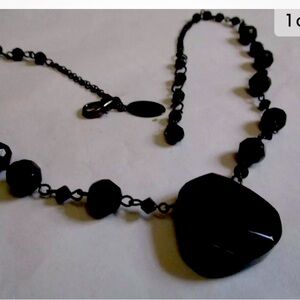 white house black market black faceted necklace